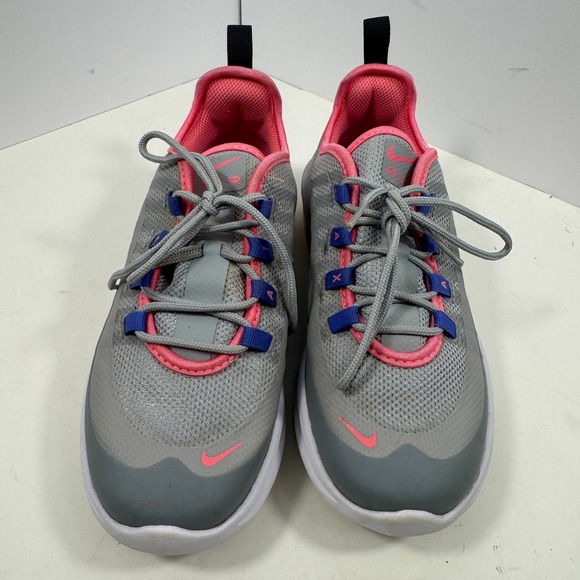 Nike Air Max Girls Running Sneakers Gray Pink Cushioned Athletic Shoes Size 3Y - Picture 3 of 12
